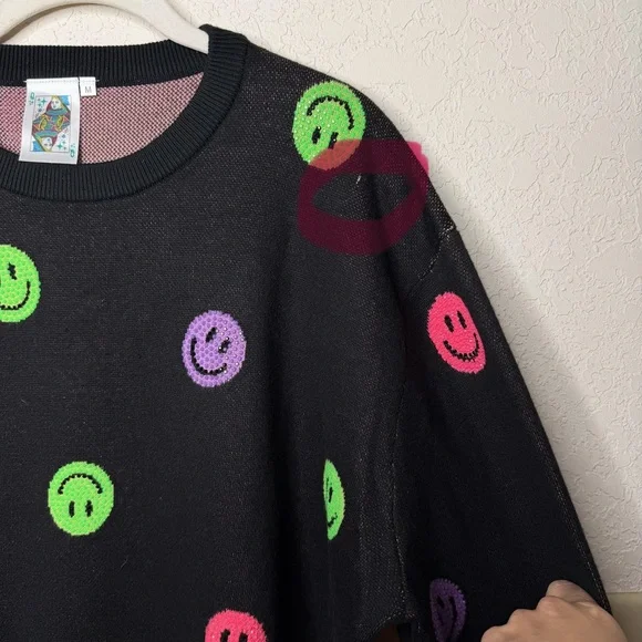 Queen of Sparkles Smiley Sequin Sweater - Picture 5 of 14